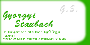 gyorgyi staubach business card